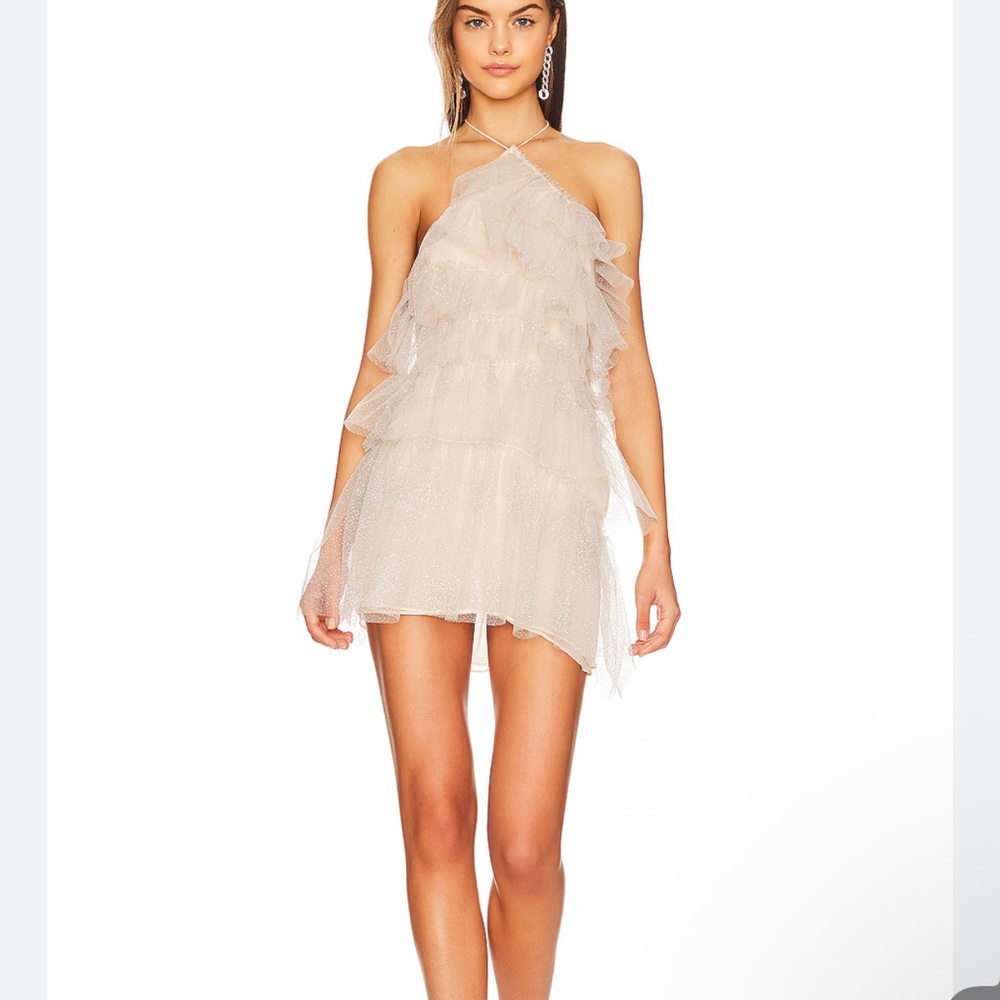 The Bar Lou dress in sparkle nude
